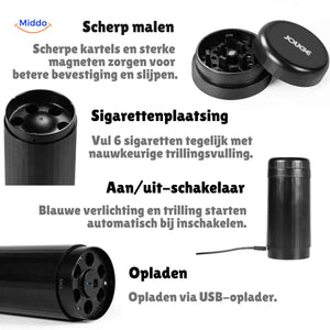 Sharp grinding blades and integrated holder for precision results