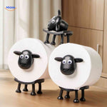 Cute SheepRoll holder for bathroom decor, whimsical toilet paper storage design.