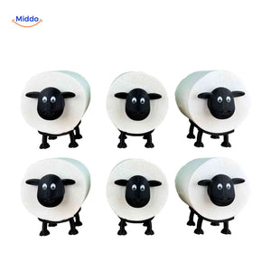 SheepRoll set of 6 sheep holders in multiple colors, practical bathroom storage bundle.