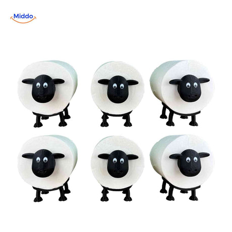 SheepRoll set of 6 sheep holders in multiple colors, practical bathroom storage bundle.