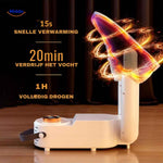 Shoe dryer with fast heating and complete drying with timer.