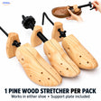 ShoeStretcher Pro pine wood shoe stretcher, sold individually with support plate.