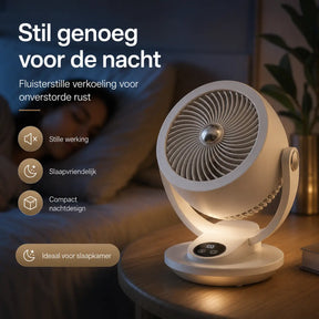 Silent fan quiet enough for uninterrupted nighttime sleep.