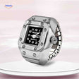 Silver quartz ring watch in unisex style with universal appeal.