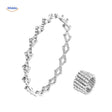 Silver ring and bracelet set with clear crystal rhinestone accents.
