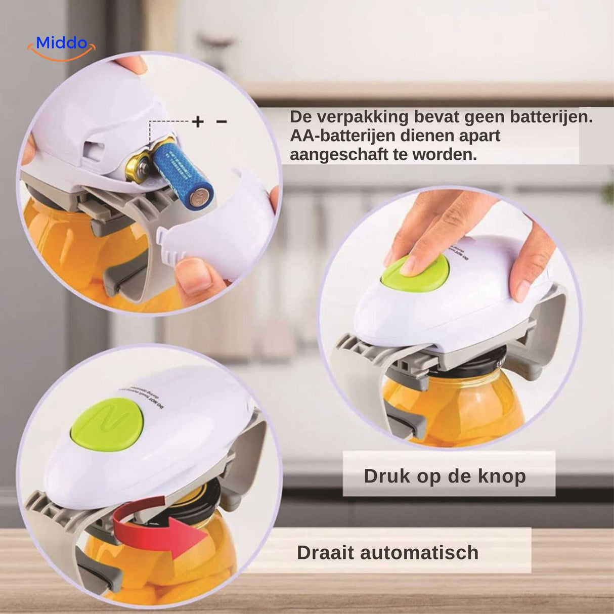 Simple one-button operation makes CapMate jar opener easy to use for all.