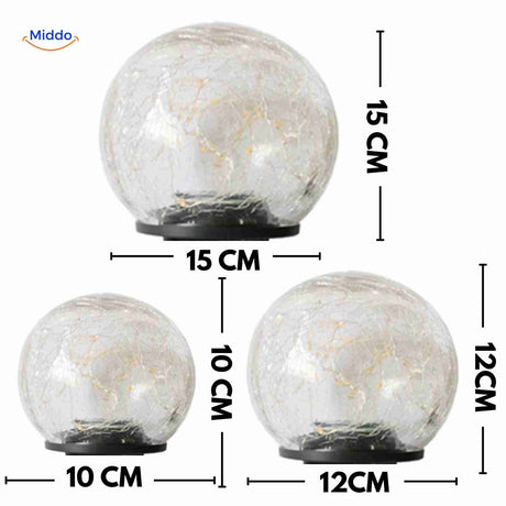 LED globe lamp size and dimension specifications overview.
