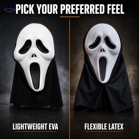 Skullora lightweight EVA and flexible latex Halloween mask comparison