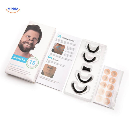 Sleep strips and nasal dilator kit for deeper, more restful nights.