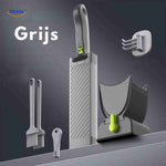 Slicora all-in-one gray kitchen tool provides complete slicing and cutting solutions.