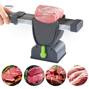 Slicora features sharp precision blades engineered for ultra-thin meat slicing.