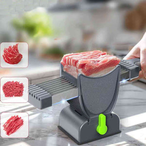 Slicora produces perfect thin slices and minced meat with consistent precision results.