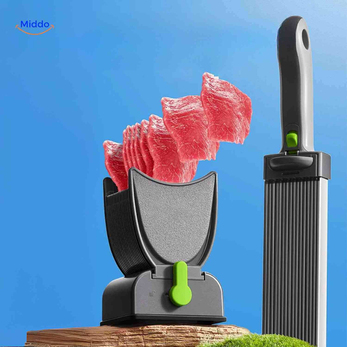 Slicora lever-operated slicer delivers consistent thin meat slices with effortless control.