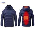 Slim fit heated hoodie tailored for winter outdoor and casual wear.