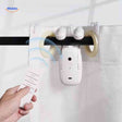 Smart curtain motor with remote control for open, stop, and close operation.
