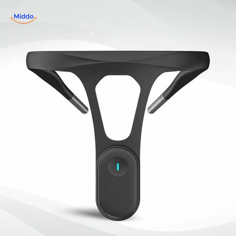 Front view of smart posture corrector band with ergonomic contoured shape design.