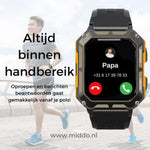 Steellink smartwatch worn on wrist for everyday activity tracking.