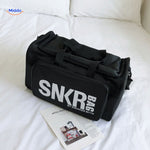 SNKRPro bag detailed branding and texture close-up view.