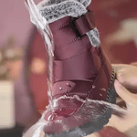 Red SnowLuxe winter boots designed for all-day comfort and reliable cold-weather warmth.