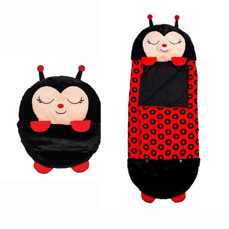 Ladybug kids snuggle sleeping bag plush character buddy.