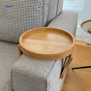 Convenient lifestyle view of ComfyGrip sofa armrest tray positioned for everyday use.
