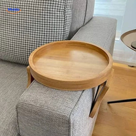 Convenient lifestyle view of ComfyGrip sofa armrest tray positioned for everyday use.
