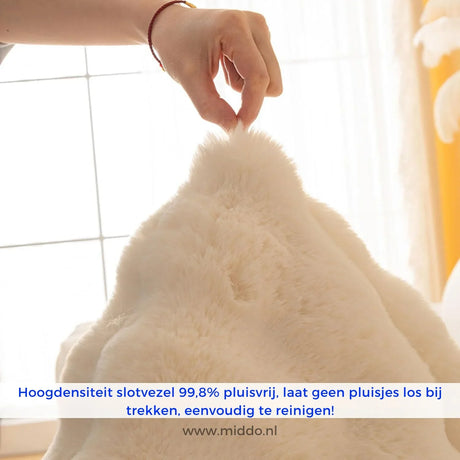 Close-up of plush, lint-free fabric texture showing premium softness and fine detail.