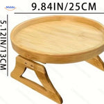 ComfyGrip sofa table dimensions displayed to show universal armrest fit compatibility.