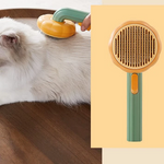 Detailed view of the soft, safe bristle texture on the KatKam cat brush.