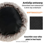SoftSnuggle pet bed with anti-slip, waterproof, and premium quality materials.