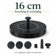 16cm solar fountain designed as bird bath or decorative pond feature.