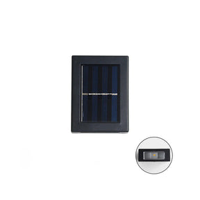 Solar garden light with single solar panel for charging.