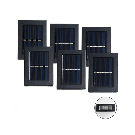 Solar garden lights with six solar panels for maximum energy.