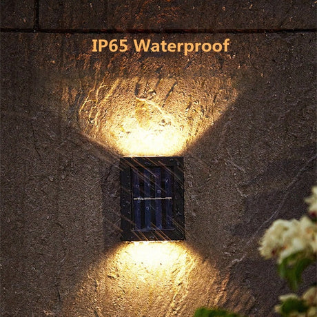 IP65 waterproof solar garden lights for all-weather outdoor use.