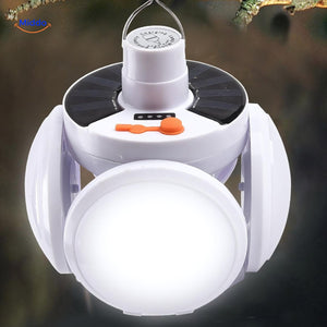 SolarFOLD portable solar LED lamp featuring eco-friendly renewable energy charging.