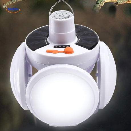 SolarFOLD portable solar LED lamp featuring eco-friendly renewable energy charging.