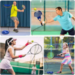 Complete solo tennis training set suitable for both adults and children.