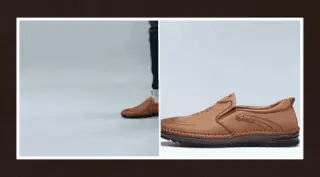 Light brown comfortable Solura loafers casual slip-on shoes for men.