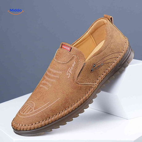White Solura loafers with breathable construction ideal for summer wear.