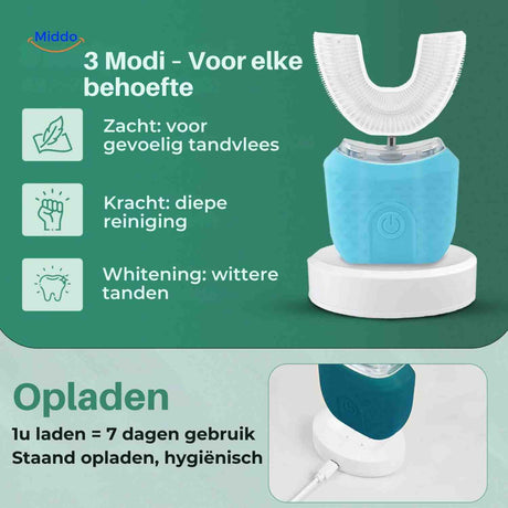 Sonic electric toothbrush with three cleaning modes for deep cleaning and whitening.