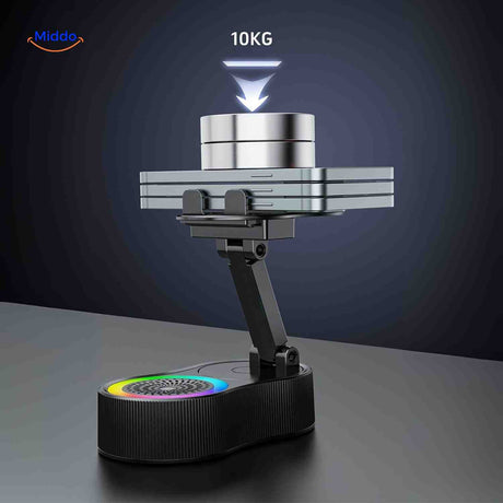 SoundMate induction stand with visible charging mechanism closeup