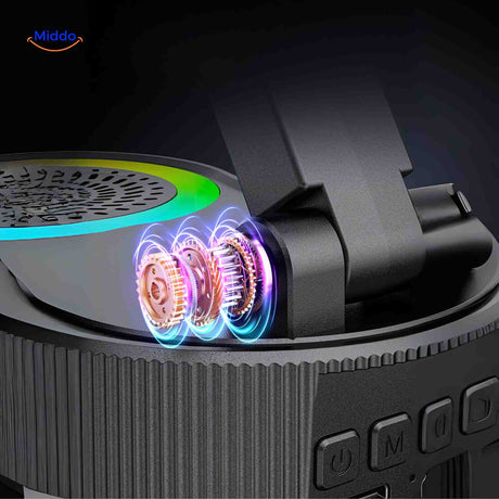 SoundMate wireless speaker with rainbow LED lighting effects