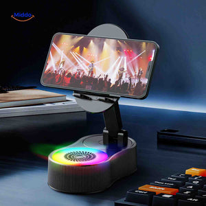 SoundMate speaker connected to smartphone for video playback