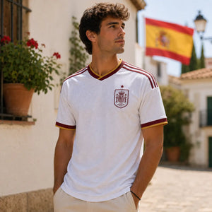 Spain World Cup jersey in white official team shade.