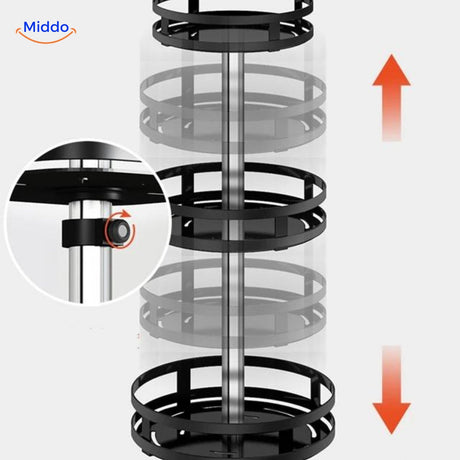 SpinStore used in various rooms demonstrating its universal appeal for kitchen, bath, and bedroom.
