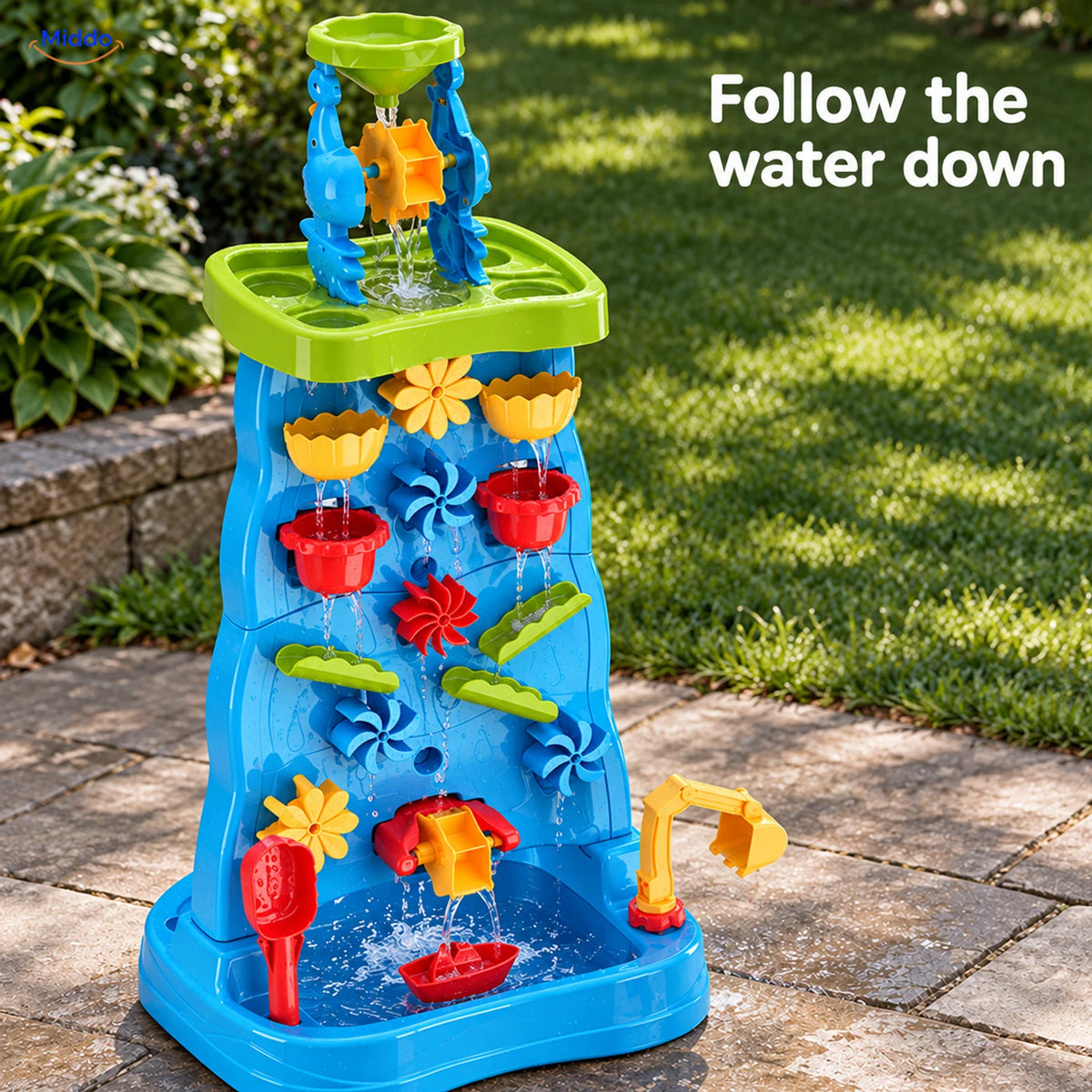 SplashPlay™ Outdoor Water and Sand Play Table Set | For Children 4-6 - instruction