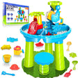 SplashPlay™ Outdoor Water and Sand Play Table Set | For Children 4-6 - Round Water & Sand Table + Chair