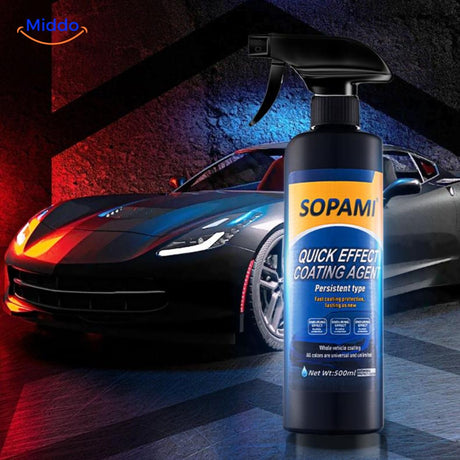 Glass coating application on various vehicle surfaces and components.