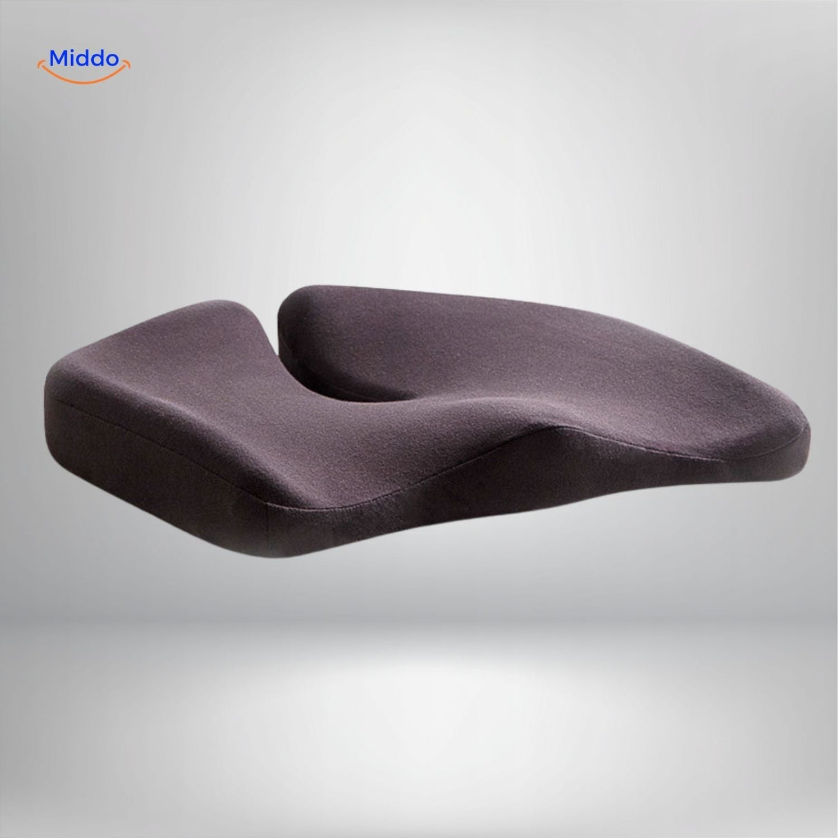 Memory foam seat cushion with stable base for comfortable and secure sitting support.