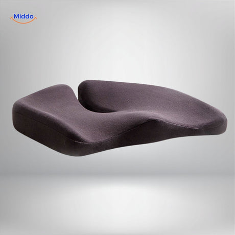 Memory foam seat cushion with stable base for comfortable and secure sitting support.